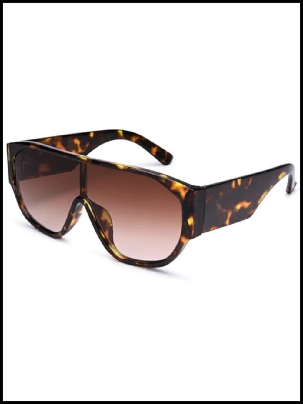 Oversized Aviator Sunglasses for Women, Polarized Square Shield Sunglasses